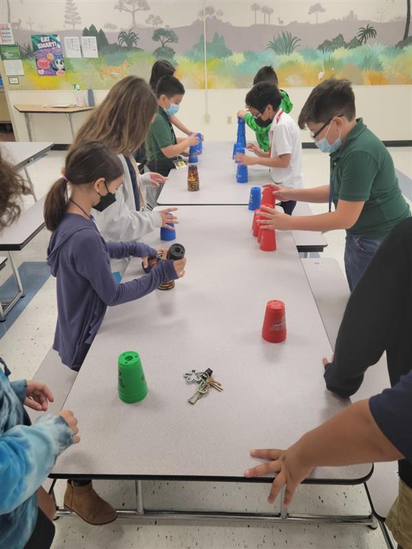 Panther Run Elementary students sport stacking